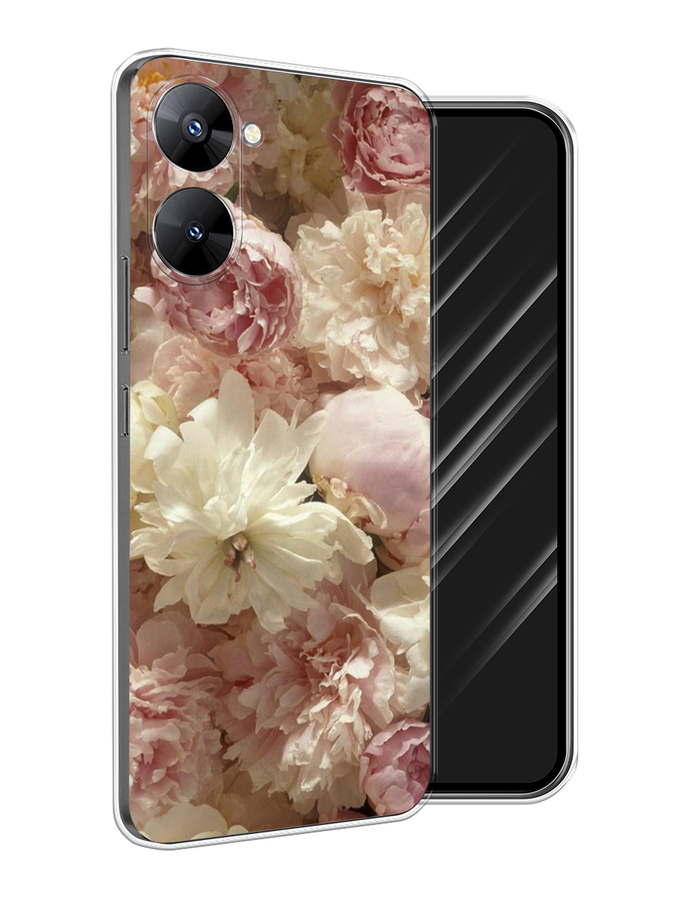 

Чехол Awog на Realme V30 5G/V30T 5G "Пионы светлые", Бежевый;коричневый, 2513450-8