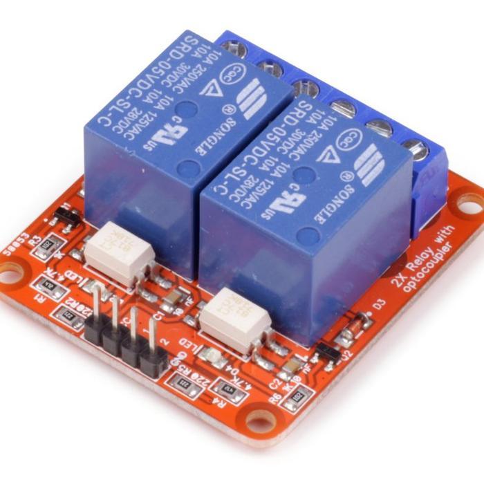 Релейный модуль с опторазвязкой 5В 10A, 2 канала upgraded 37 in 1 sensors modules kit for arduino starters diy raspberry pi mega2560 uno r3