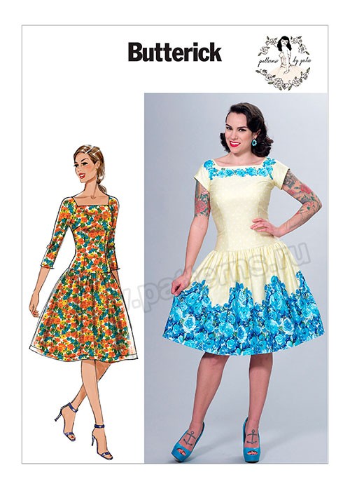

Выкройка Butterick №6484 — Платье с заниженной талией