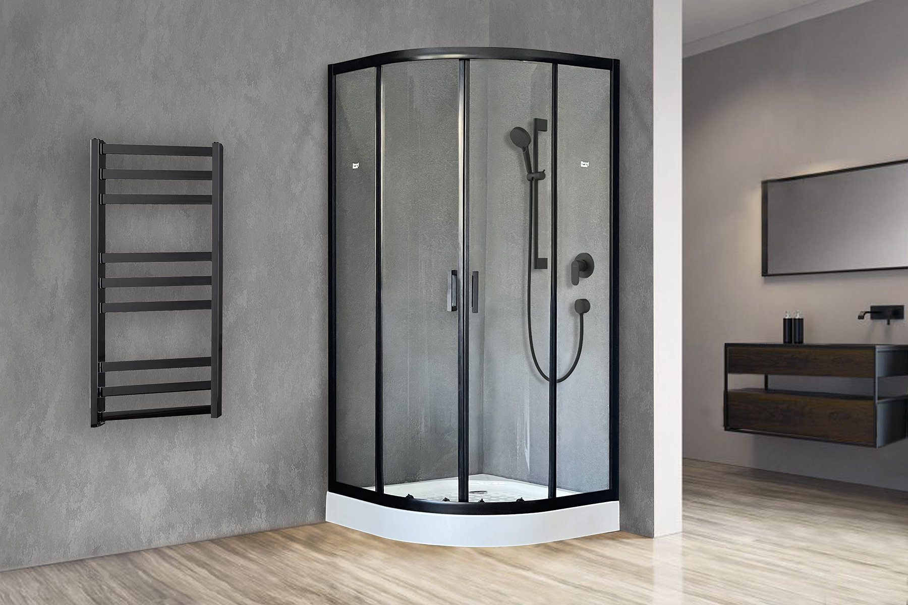 

Душевой угол Royal Bath RB 100HK-T-BL (прозрачное)