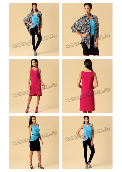 

Выкройка Butterick №6065 — Топ, Платье, Жакет, Юбка, Брюки