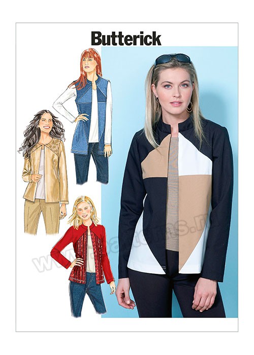 

Выкройка Butterick №6496 — Жакет, Жилет в стиле колор-блокинг
