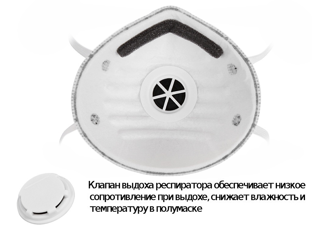 фото Защитная маска uspex 12380 трехслойная класс защиты ffp1 с угольным фильтром и клапаном