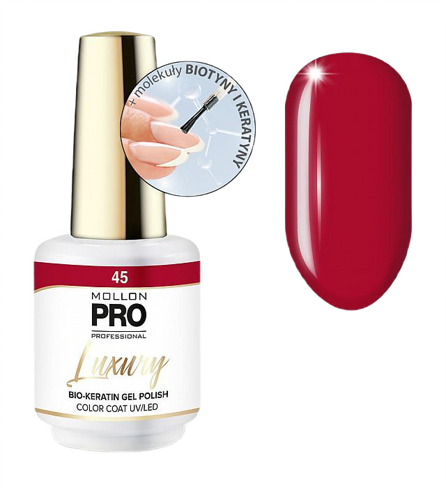 Гель-лак Mollon Pro Luxury Color Coat №45 Strawberry Praline, 8 мл