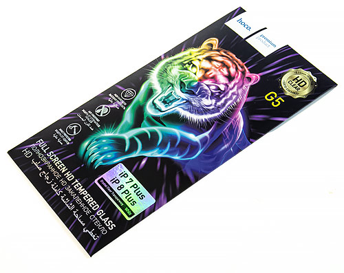 

Защитное стекло HOCO Full screen silk screen HD tempered glass (G5) для iPhone 7+/8+,белое
