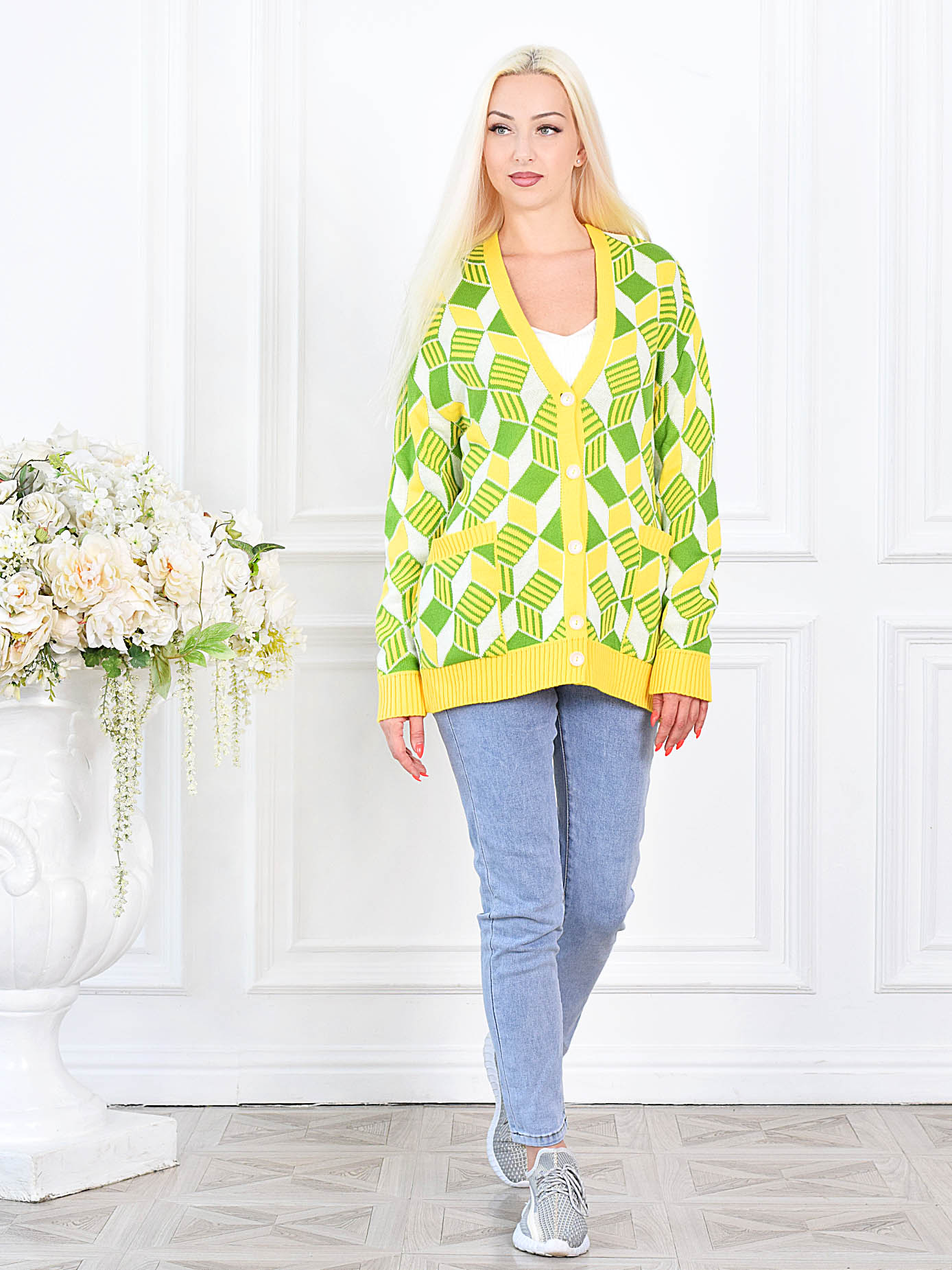 

Кардиган женский MILANIKA 2018 зеленый 46 RU, 2018