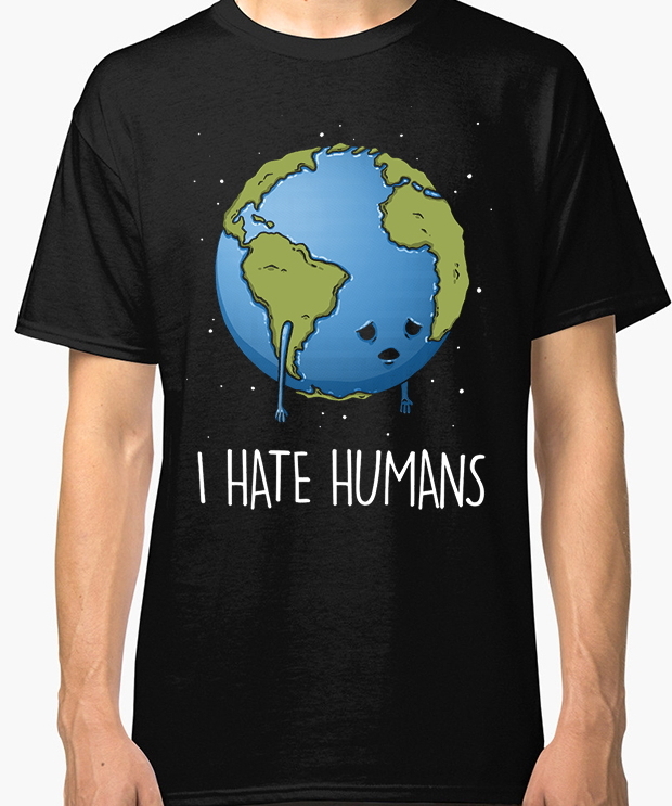 фото Футболка мужская dreamshirts i hate people - я ненавижу людей черная 2xl