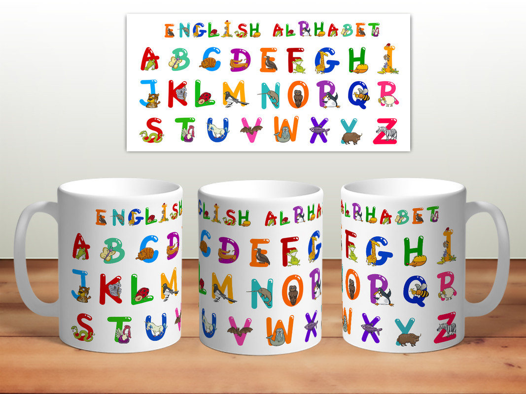 фото Кружка thesuvenir english alphabet. английский алфавит