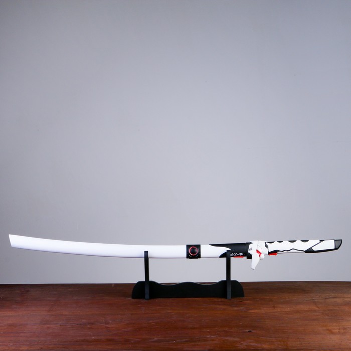 Сув. изделие Катана на подставке, белая в стиле Аниме, 104см, клинок 68см
