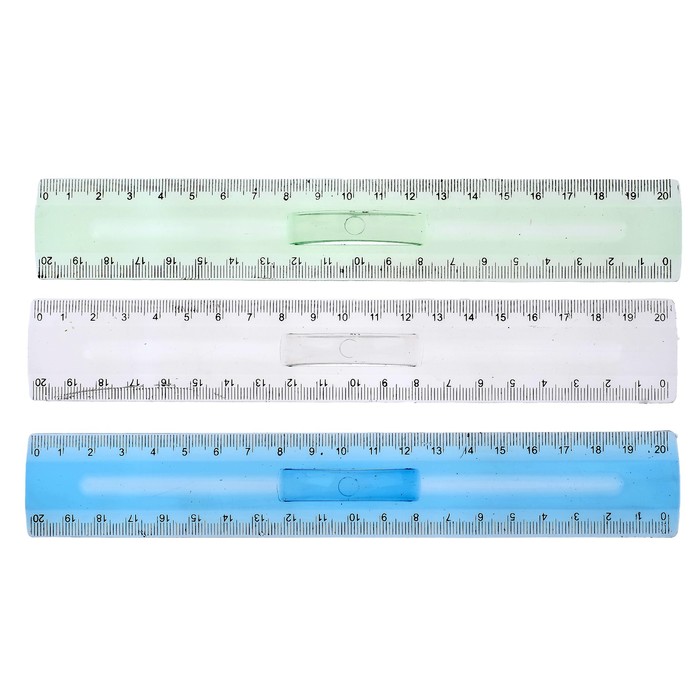 

Линейка Calligrata 20 см, с держателем, МИКС48 шт., Разноцветный