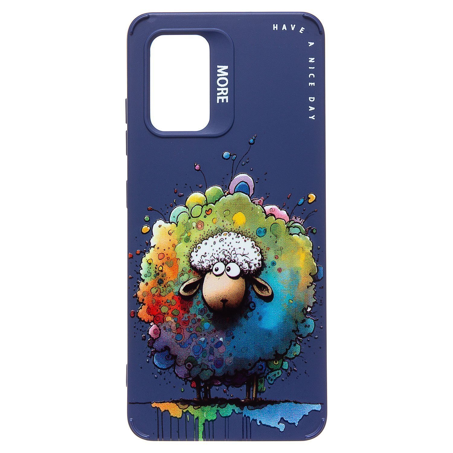 

Чехол Samsung SM-A325F (Galaxy A32) силиконовый (рис. 335/овечка) <темно-синий>