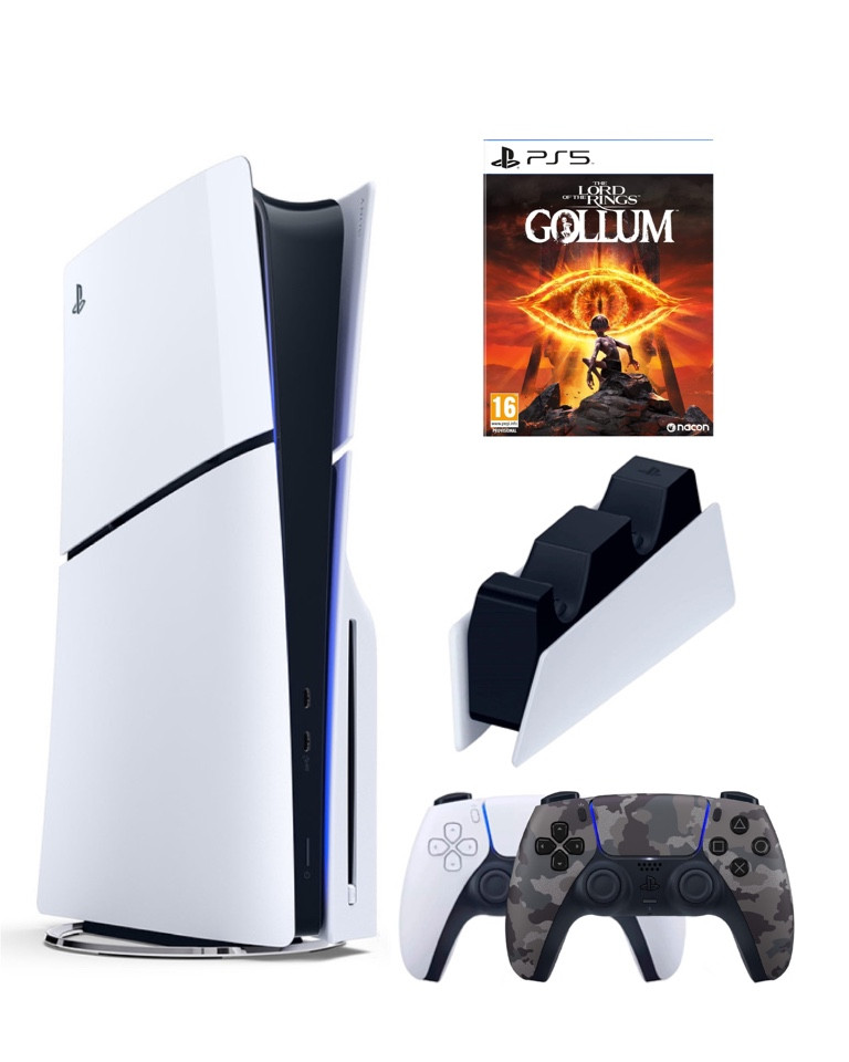 

Игровая приставка Sony Playstation 5 Slim 1 Tb+2-ой геймпад(Camo)+ЗУ+Gollum