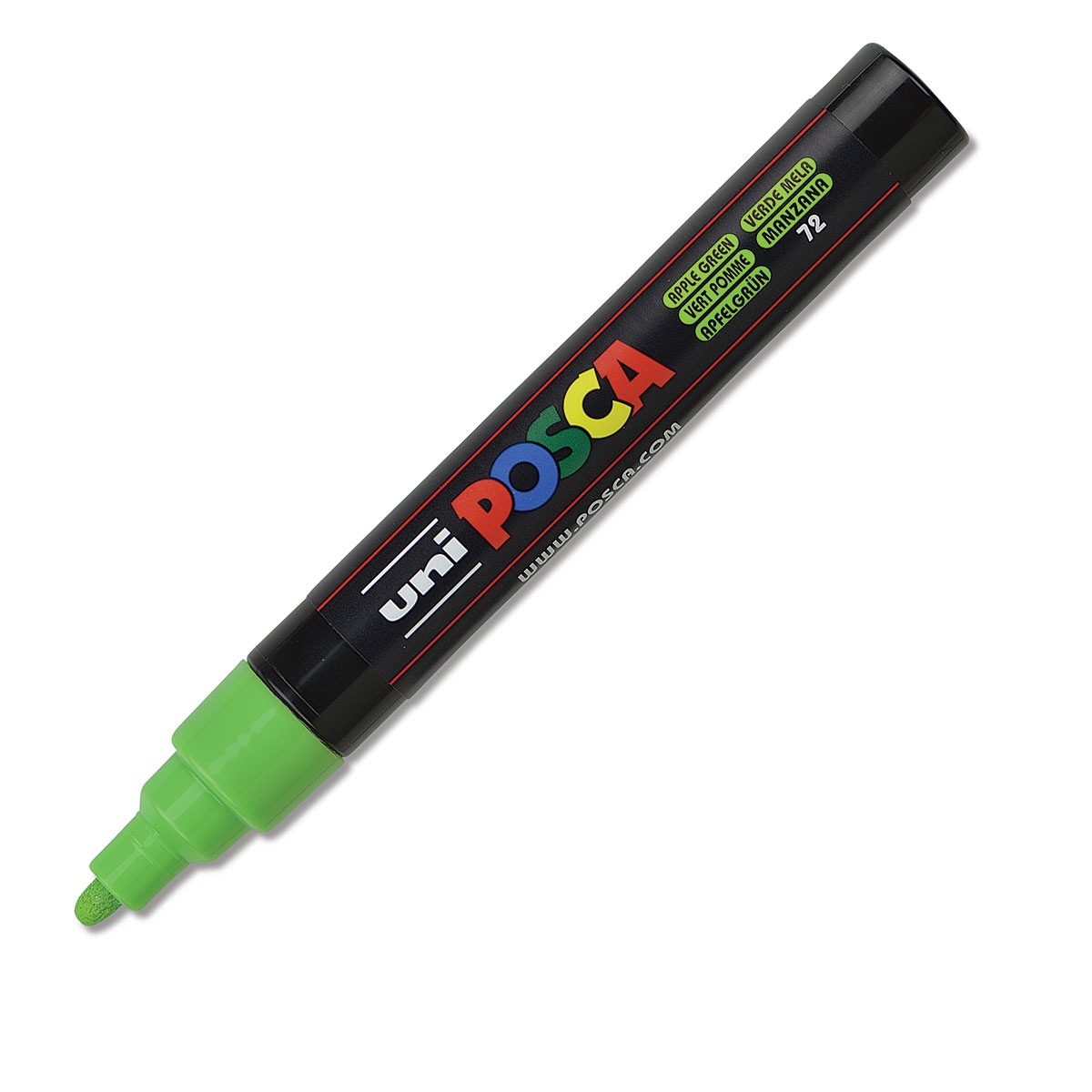 

Маркер Uni POSCA PC-5M 1,8-2,5мм овальный (зеленое яблоко (apple green) 72), Зеленый