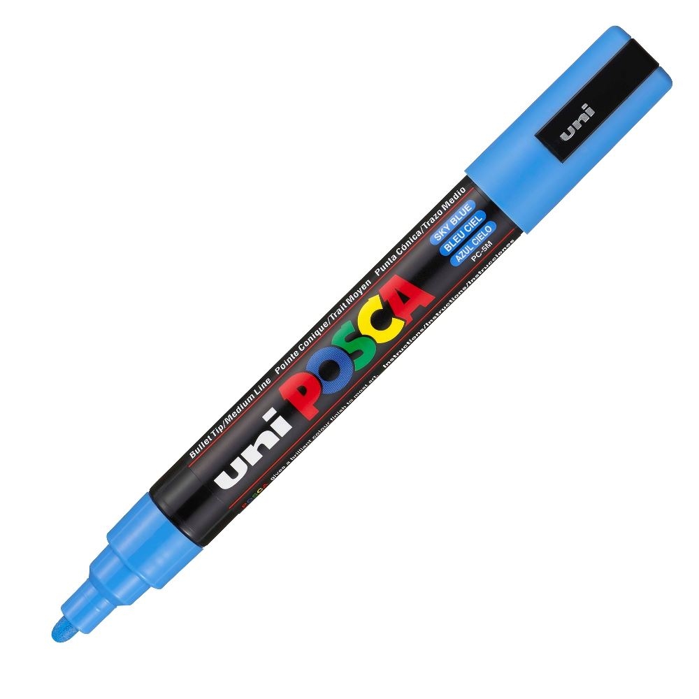 Маркер Uni POSCA PC-5M 1,8-2,5мм овальный (небесно-голубой (sky blue) 48)