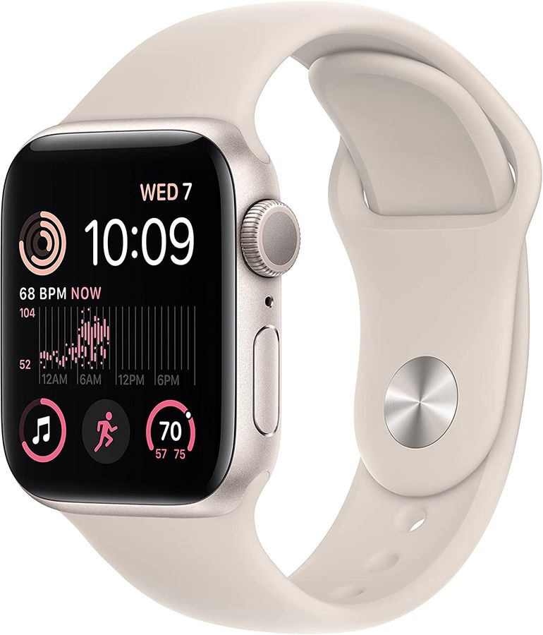 фото Часы apple watch series se 2022 gps, 40 mm, aluminium case, mnt63ll-a, starlight