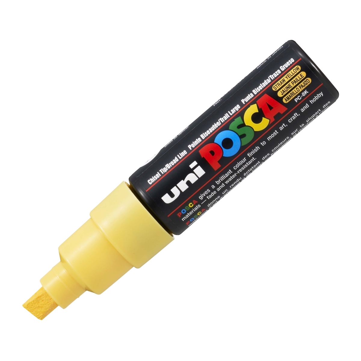 

Маркер Uni POSCA PC-8K 8мм скошенный (соломенно-желтый (straw yellow) 73)