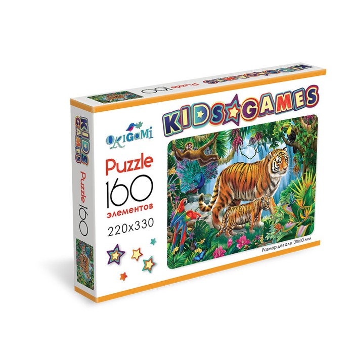 

Origami Пазл Kids games Тигр, 160 элементов