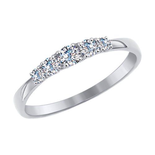 

Кольцо из белого золота с фианитом р. 16.5 Яхонт Ювелирный 188027, 188027