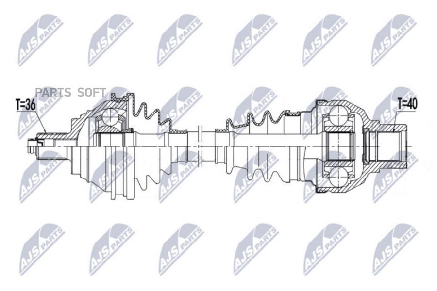 Полуось NTY NPWVW174