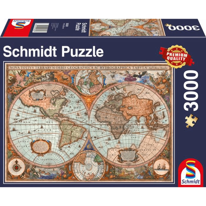 фото Пазл античная карта мира, 3000 элементов schmidt's