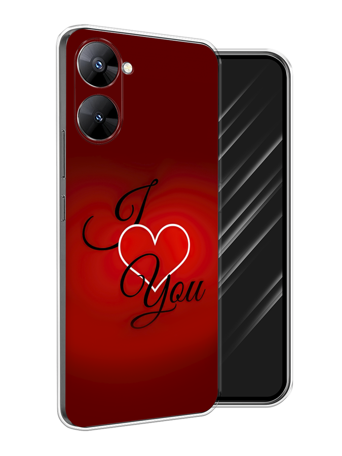 

Чехол Awog на Realme V30 5G/V30T 5G "I love you 3", Красный;бордовый;черный, 2513450-6