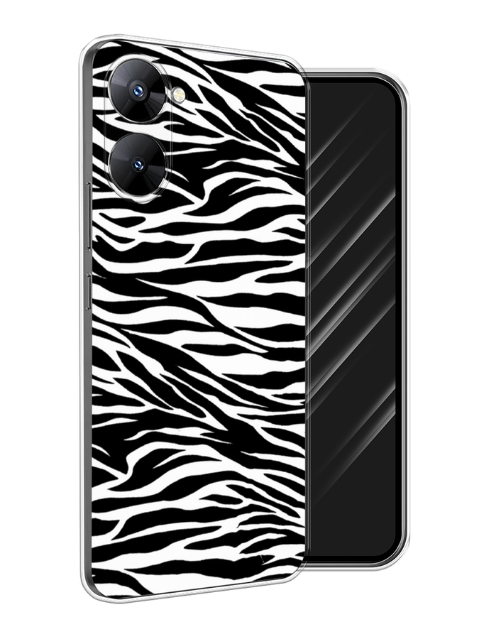 

Чехол Awog на Realme V30 5G/V30T 5G "Принт зебра", Белый;серый;черный, 2513450-7