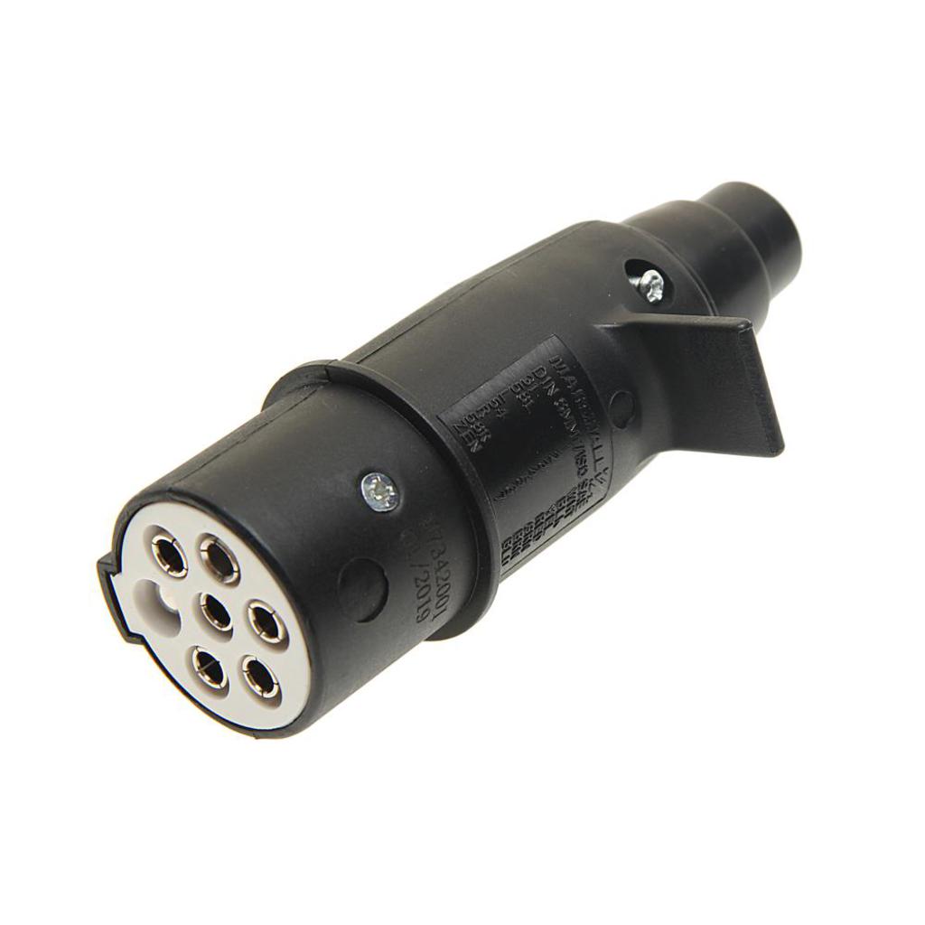 

Разъем электрический прицепа ISO 3731 Type S 7-полюсный (вилка пластик) MARSHALL M7342001, M7342001