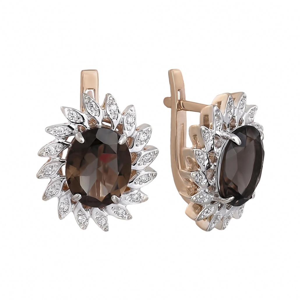 

Серьги из красного золота с раухтопазом Золото Дисконт 1204217727пд, 1204217727пд