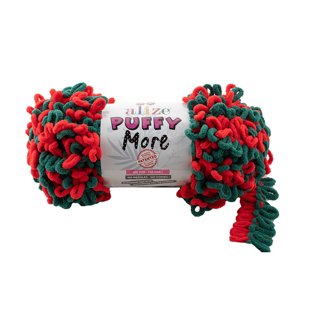 

Пряжа ALIZE Puffy More 150г, 11,5м (100% микрополиэстер) (6292), 2 мотка, Разноцветный, Puffy More