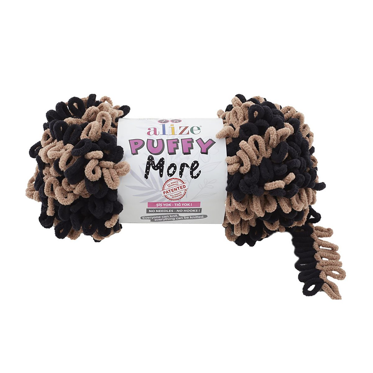 

Пряжа ALIZE Puffy More 150г, 11,5м (100% микрополиэстер) (6289), 2 мотка, Разноцветный, Puffy More