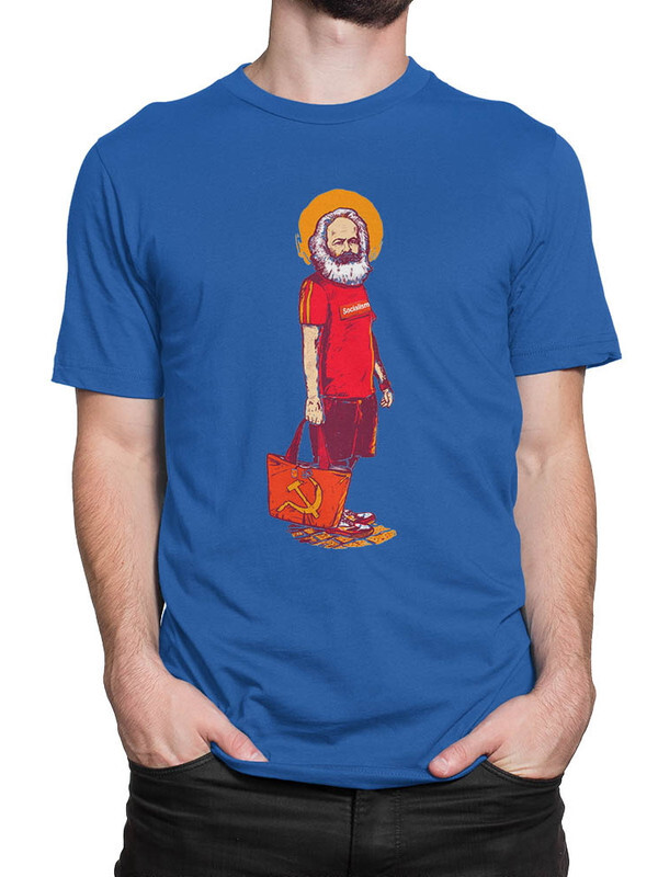 

Футболка мужская Dream Shirts Карл Маркс синяя 3XL, Карл Маркс