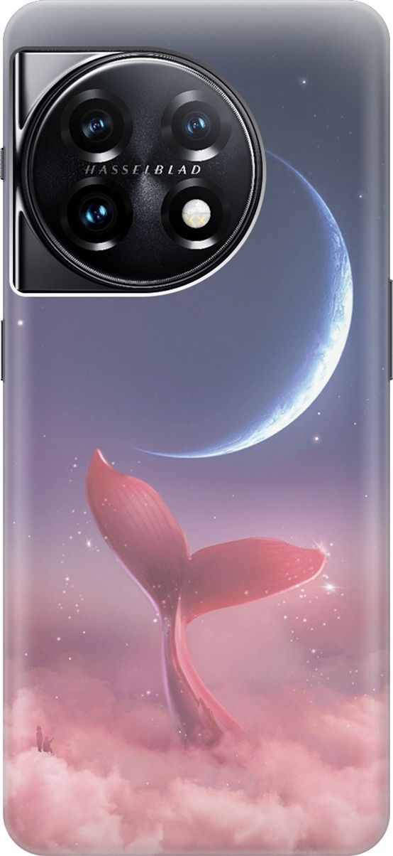 

Силиконовый чехол на OnePlus 11 с принтом "Небесный кит", Розовый;синий, 159469