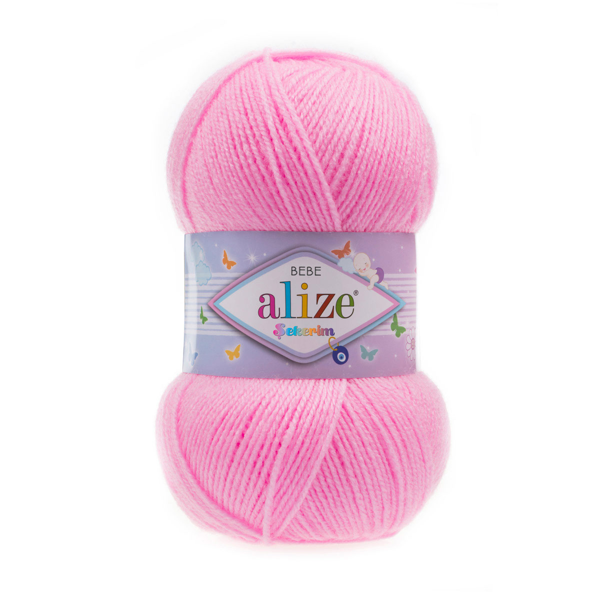

Пряжа ALIZE Sekerim Bebe 100г, 320м (100% акрил) (191 розовый), 5 мотков, SEKERIM BEBE