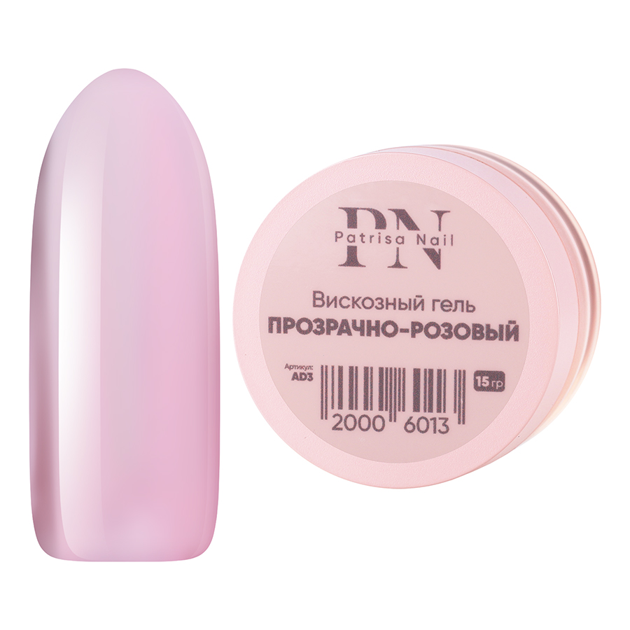 Вискозный гель для биоламинирования ногтей, Patrisa nail, прозрачно-розовый, 15 гр eveline средство для регенерации ногтей 8 в 1 здоровые ногти 12