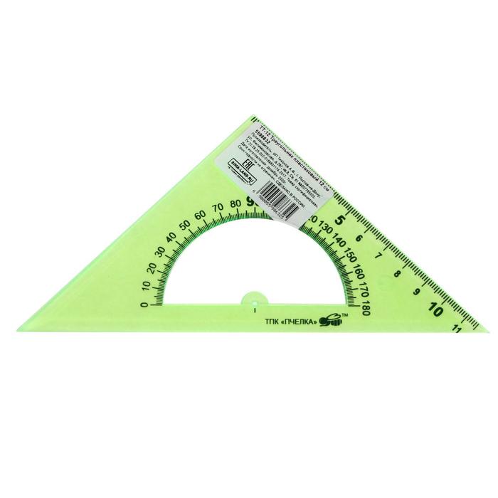 

Треугольник 12 см, 45°, с Транспортир ом, пластик, прозрачный микс20 шт., Разноцветный;прозрачный