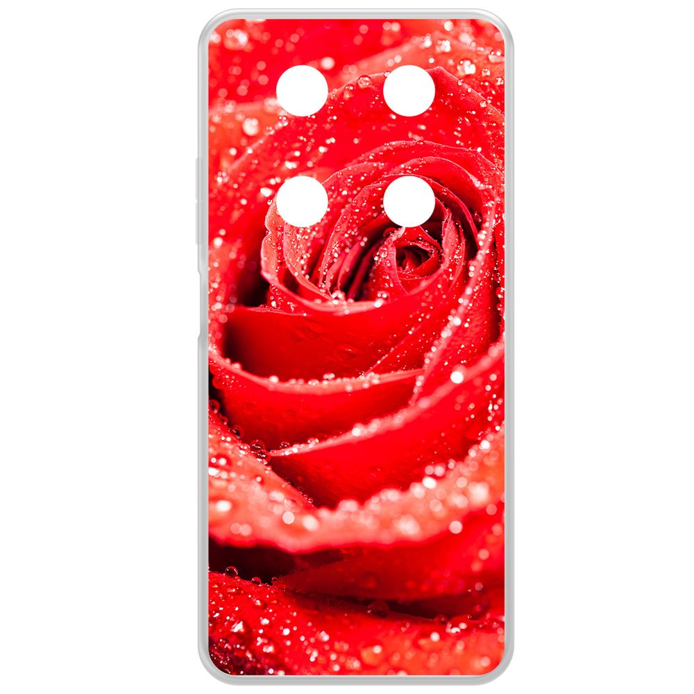 

Чехол-накладка Krutoff Clear Case Роза для ITEL RS4, Прозрачный