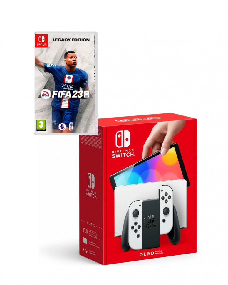 

Игровая приставка Nintendo Switch OLED (белый) + FIFA 23