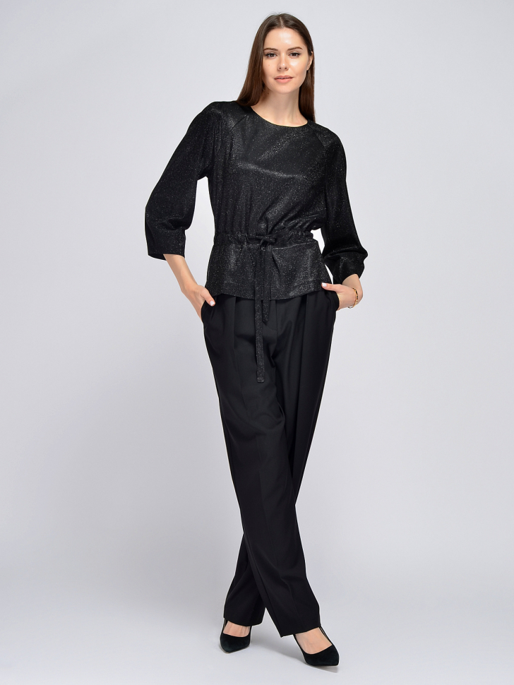 

Блуза женская Viserdi 10302 черная 52, Черный, 10302