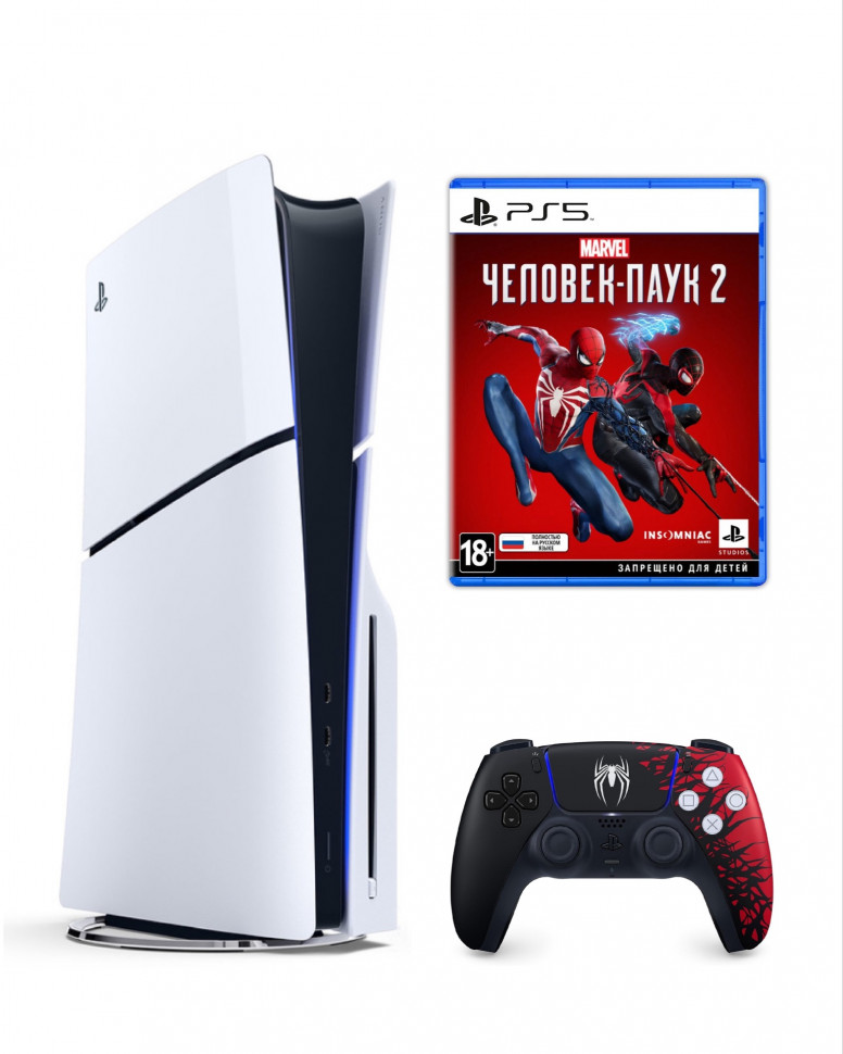 

Игровая приставка Sony Playstation 5 Slim 1 Tb+Человек Паук 2 (диск)