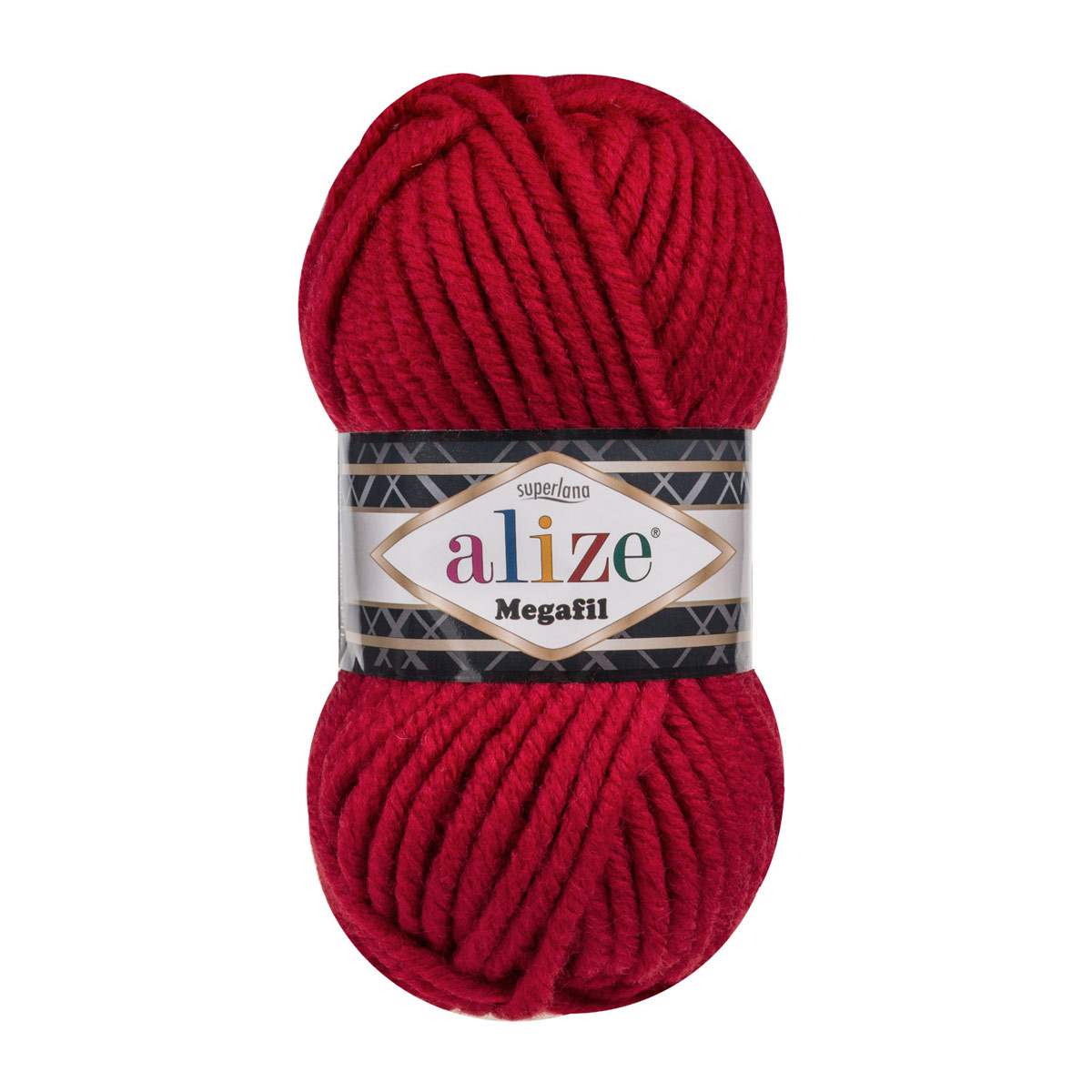 

Пряжа ALIZE Superlana Megafil 100г, 55м (шерсть, акрил) (56 красный), 5 мотков, SUPERLANA MEGAFIL