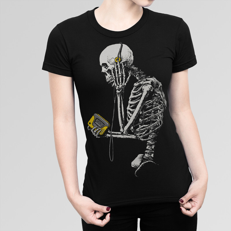 

Футболка женская Dream Shirts Скелет в наушниках 927581111 черная XL, Черный, Скелет в наушниках 927581111