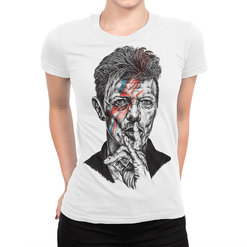 

Футболка женская Dream Shirts Дэвид Боуи 927585111 белая 2XL, Дэвид Боуи 927585111