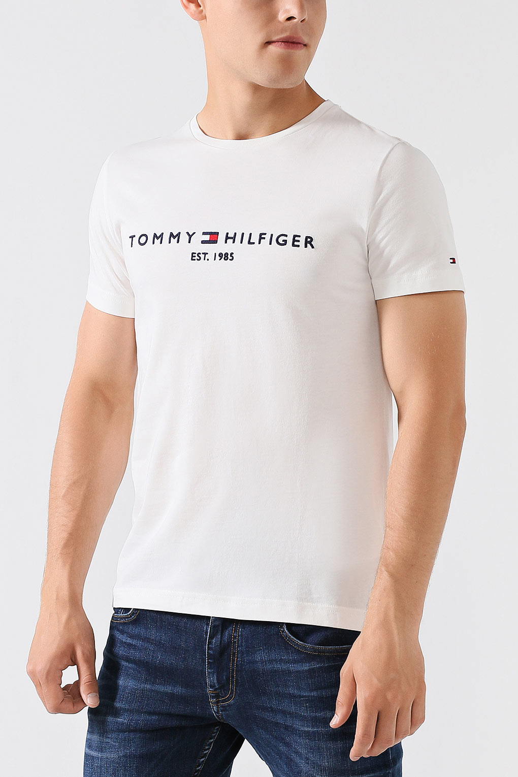 

Футболка мужская Tommy Hilfiger MW0MW11465 белая XL, Белый, MW0MW11465