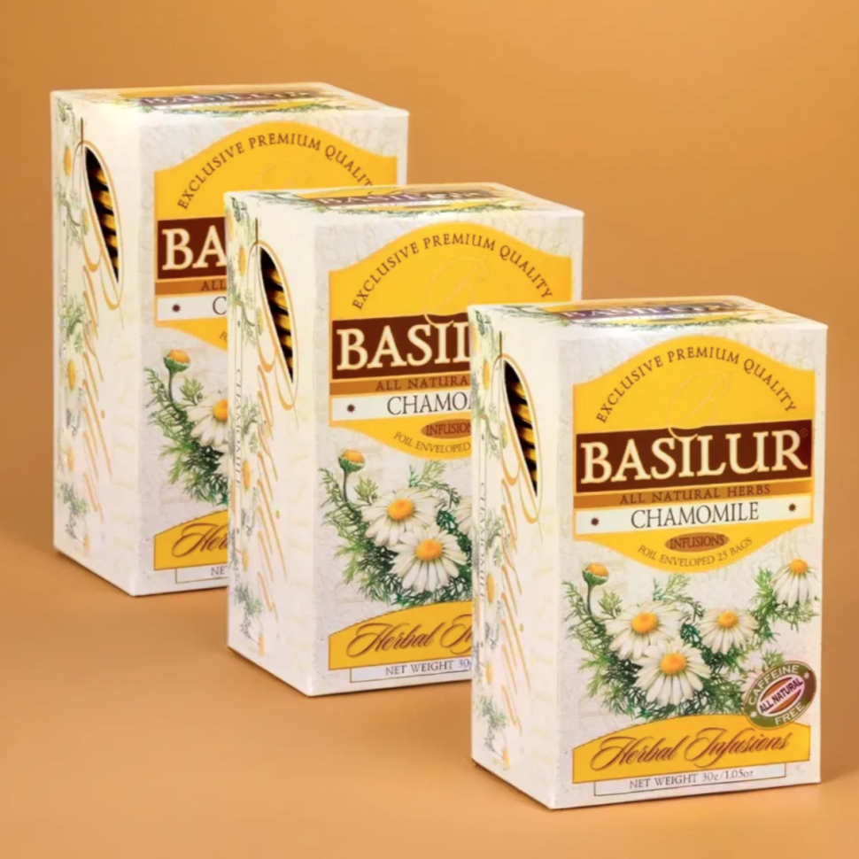 

Чай Basilur Ромашка, 25 пакетиков х 3 шт