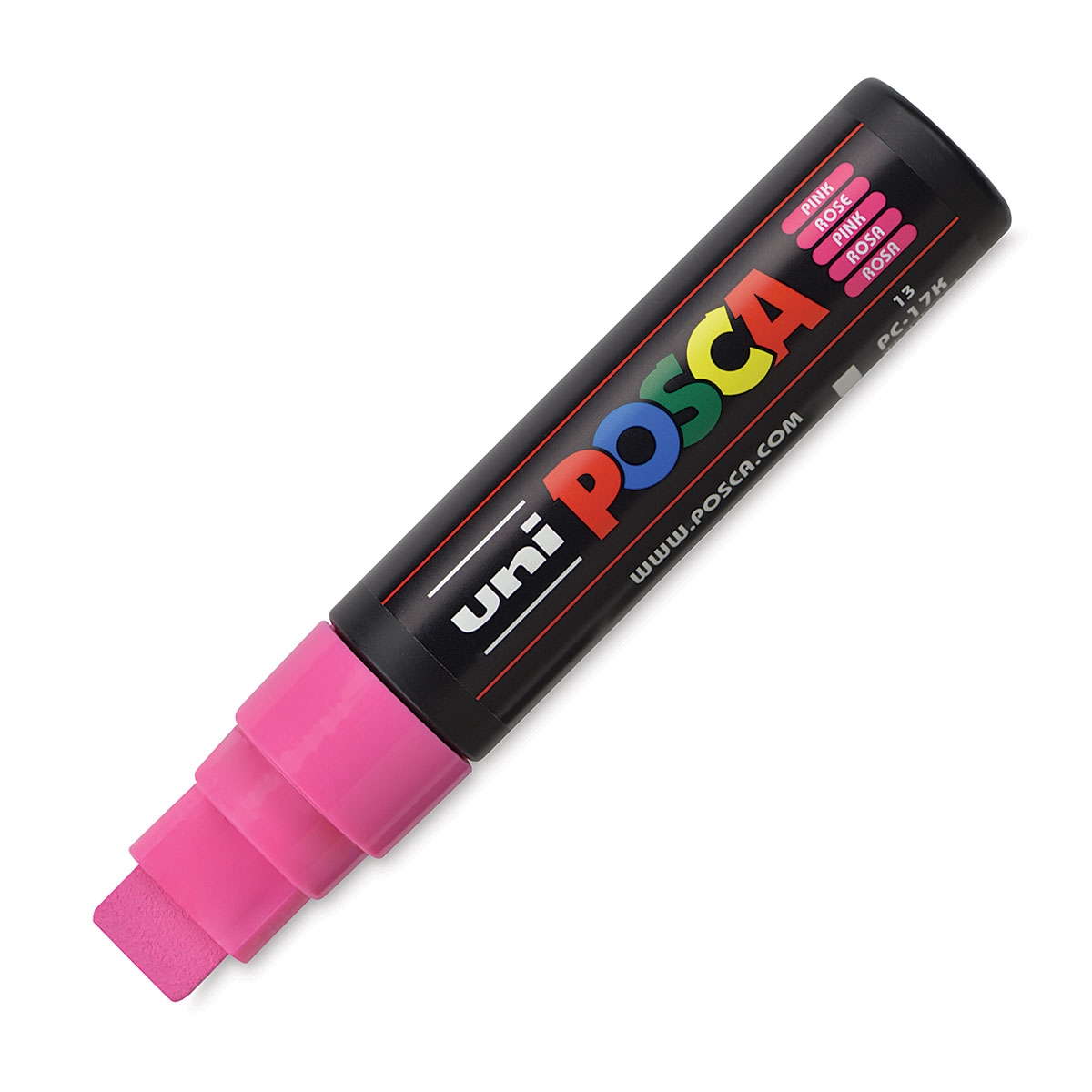 фото Маркер uni posca pc-17k 15мм скошенный (розовый (pink) 13) uni mitsubishi pencil