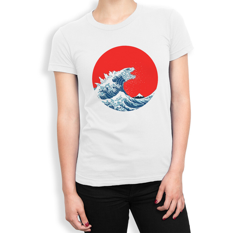 

Футболка женская Dream Shirts Годзилла и Большая Волная в Канагаве 927590111 белая 2XL, Годзилла и Большая Волная в Канагаве 927590111
