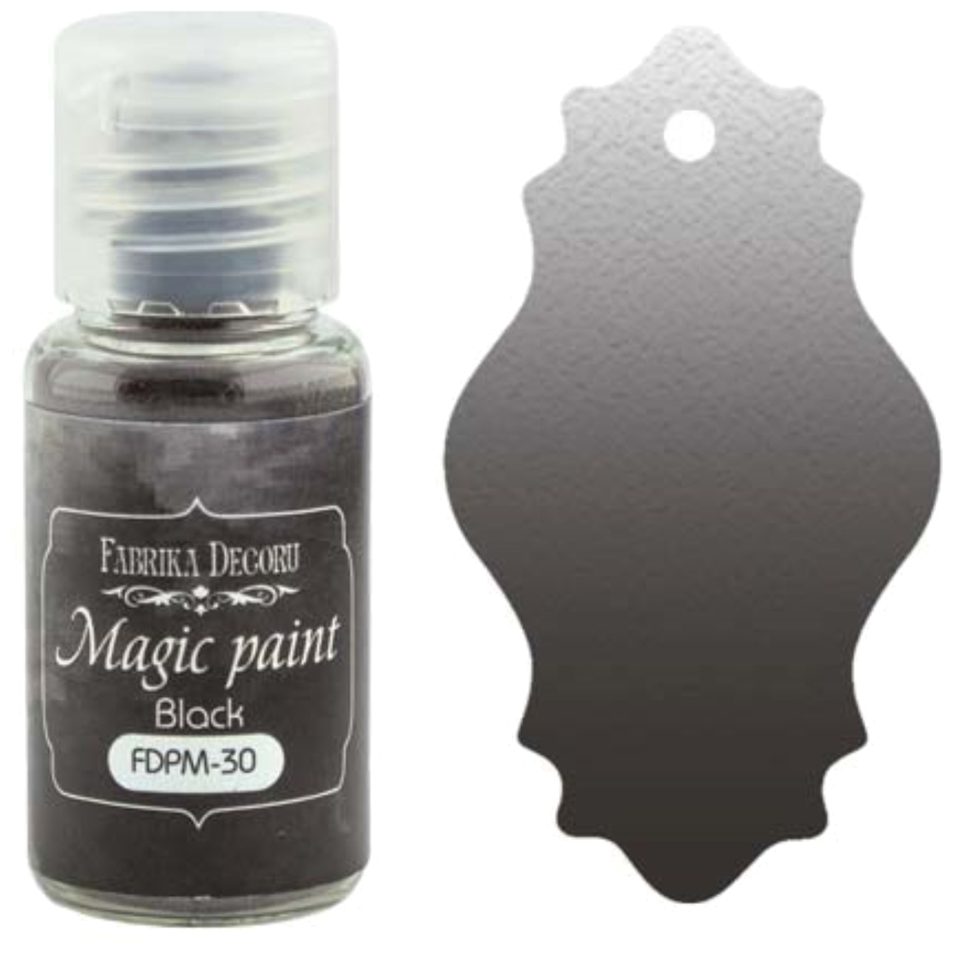 фото Сухая краска magic paint 15 мл, нейтральный черный fabrika decoru