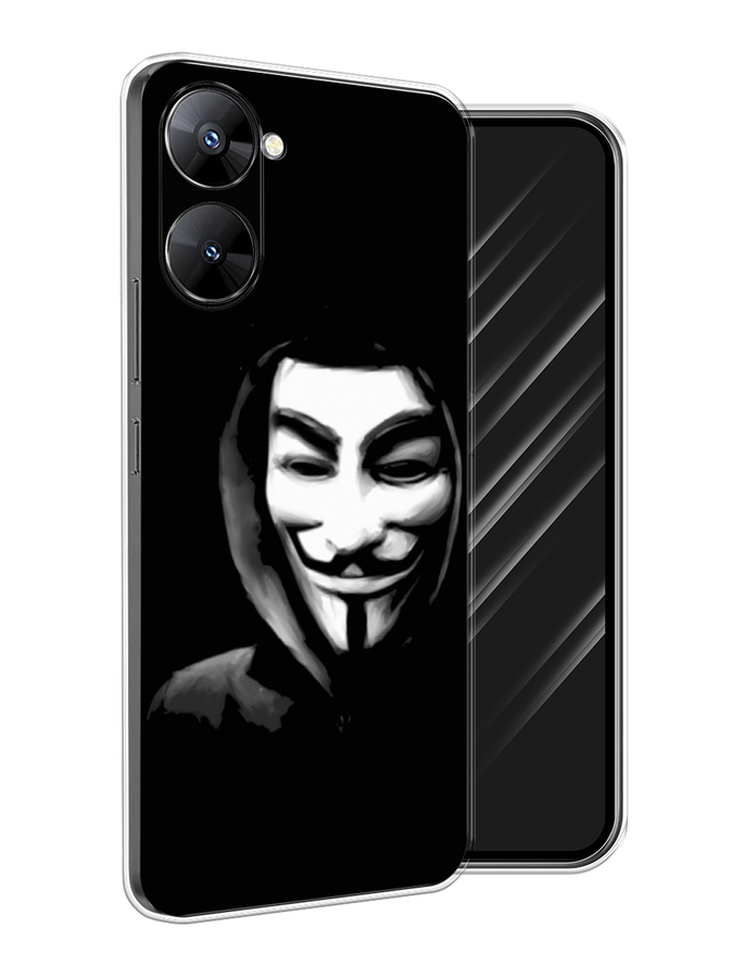 

Чехол Awog на Realme V30 5G/V30T 5G "Анонимус", Черный;серый;белый, 2513450-5