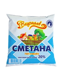 фото Сметана вкусняев 20% 430 г