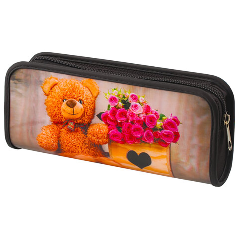 

Пенал-косметичка BRAUBERG, с эффектом 3D, пластик, Медвежонок, 22х10х5 см, 227308, PL316